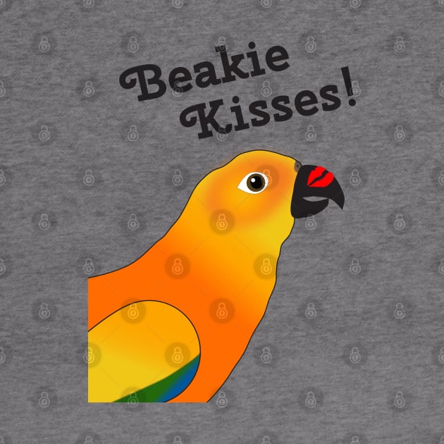 Beakie Kisses Sun Conure Parrot Cute by Einstein Parrot